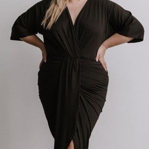 Baltic Born Mimi Midi Dress, Black, 2XL and 3XL